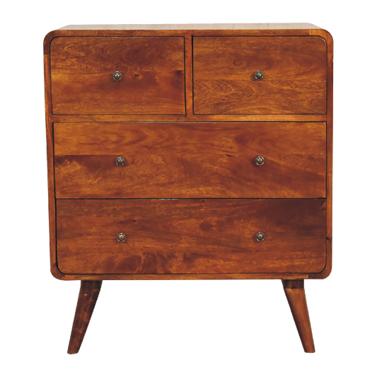 2 over 2 Curved Chesnut Chest