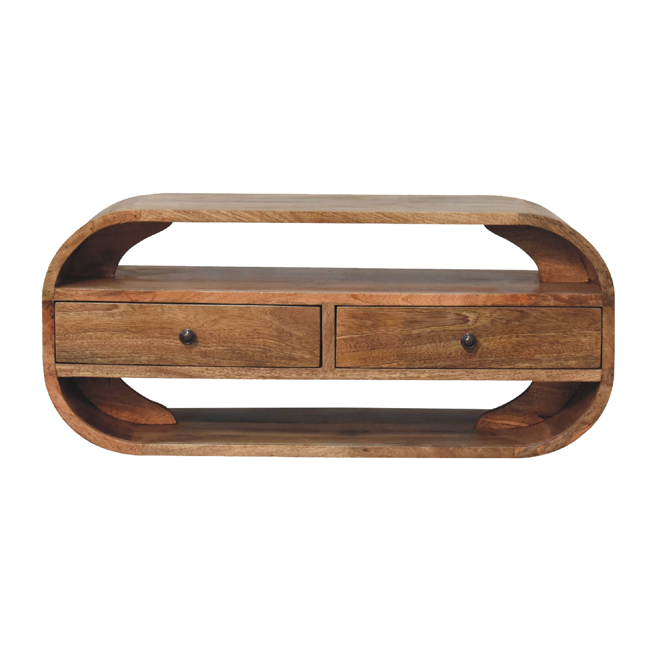 2 Drawer Curved Edge Media Unit