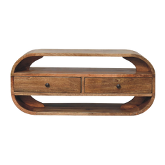 2 Drawer Curved Edge Media Unit