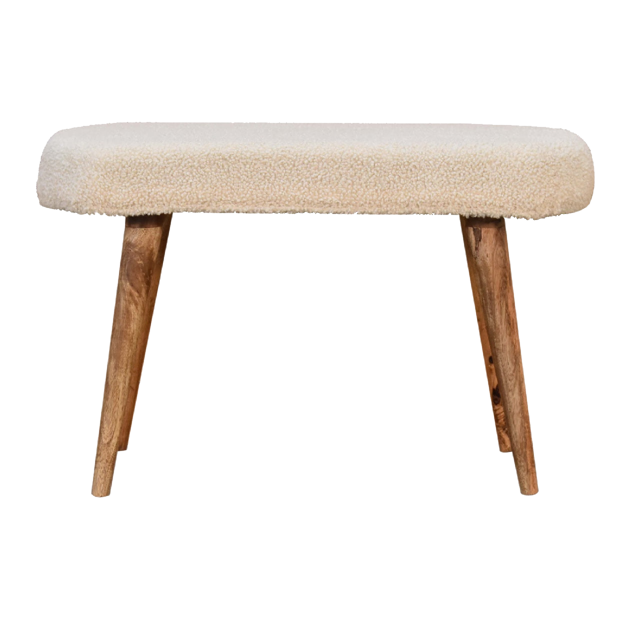 Cream Boucle Nordic Bench