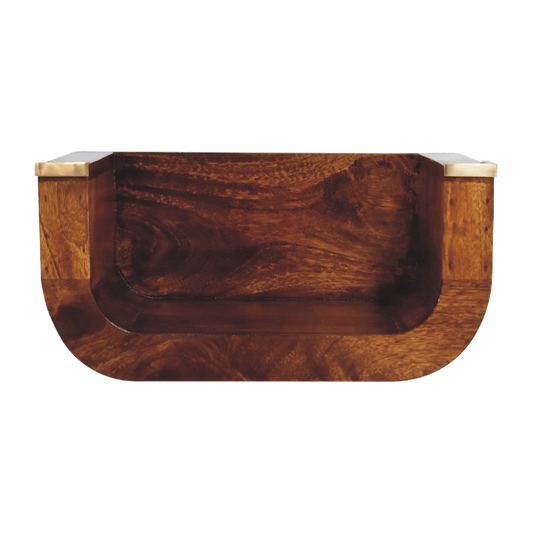 Indira Chestnut Floating Bedside