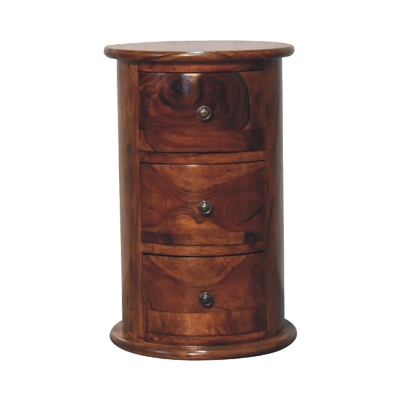 3 Drawer Chestnut Sheesham Drum