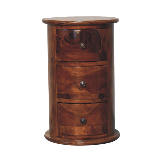 3 Drawer Chestnut Sheesham Drum