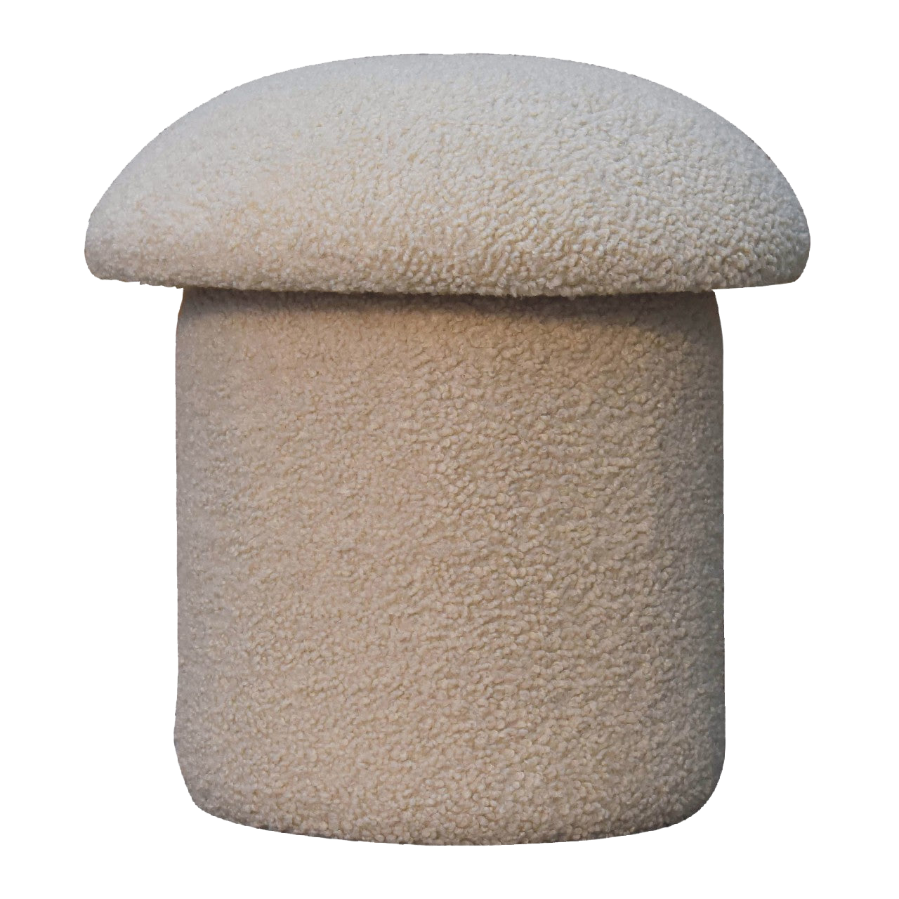 Cream Boucle Mushroom Footstool
