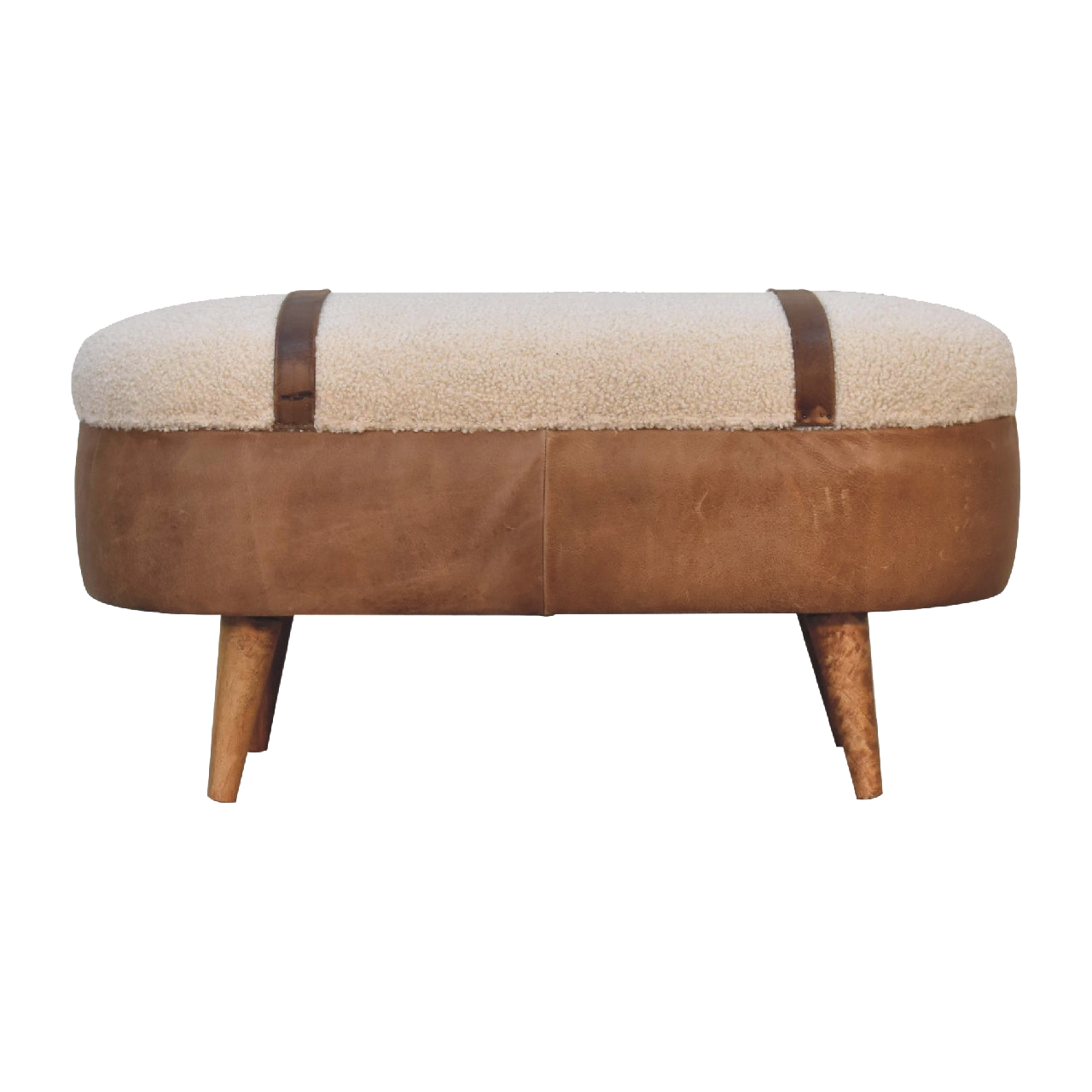 Tan Buffalo Boucle Nordic Bench
