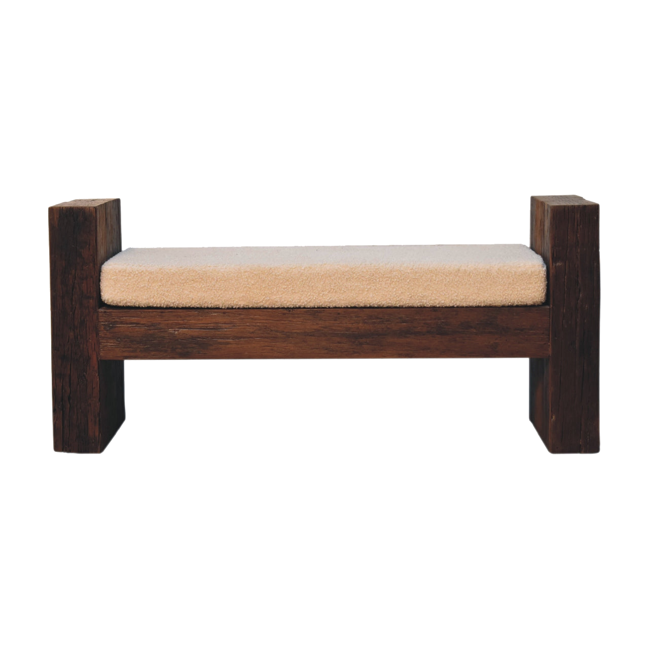 Reclaimed Boucle Bench