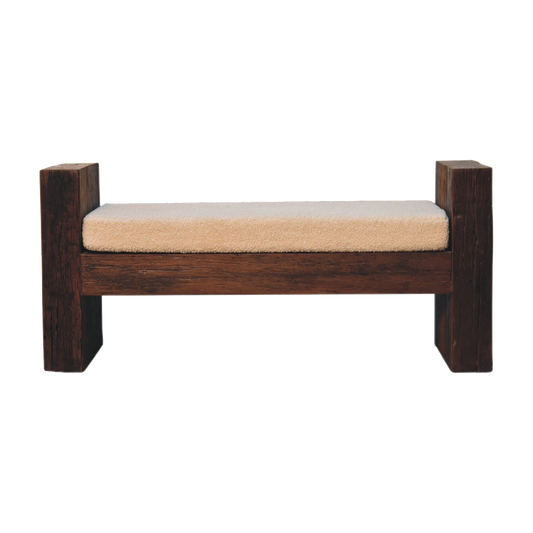Reclaimed Boucle Bench