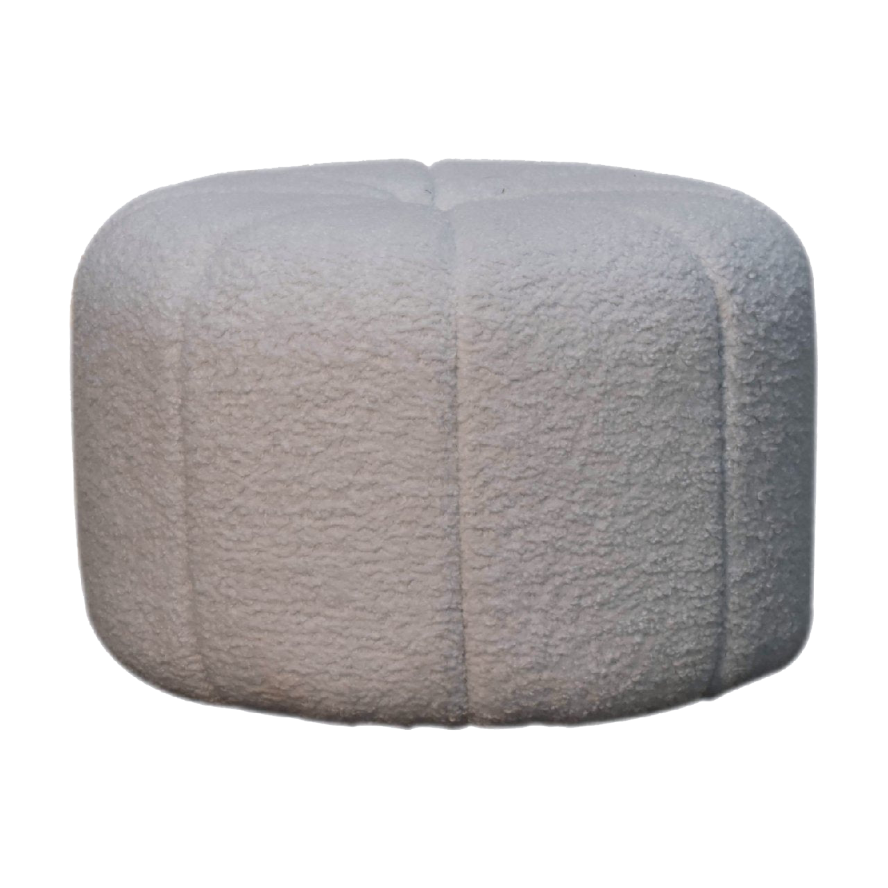 White Boucle Circus Footstool