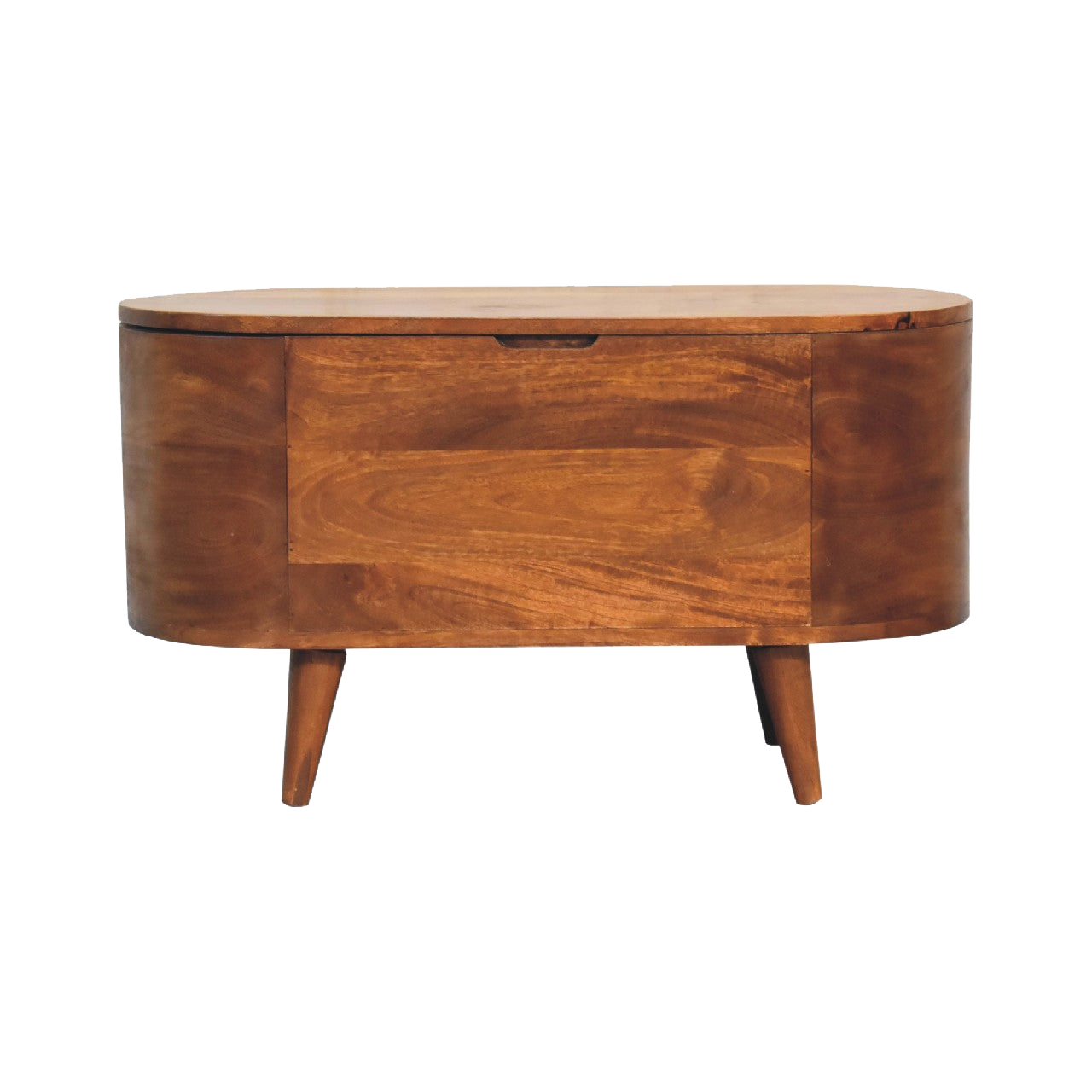 Chestnut Rounded Lid up Blanket Box