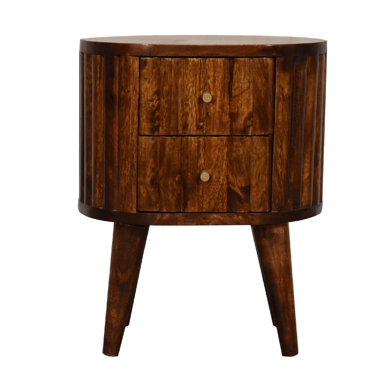 Stripe Chestnut Bedside
