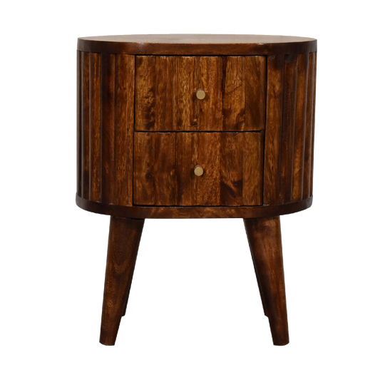 Stripe Chestnut Bedside