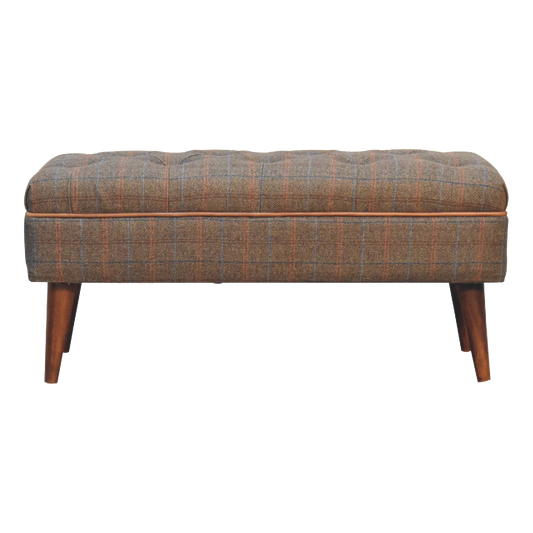 Multi Tweed Buffalo Pipe Bench