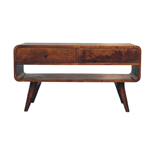 Reverse Curved Chestnut Media Unit