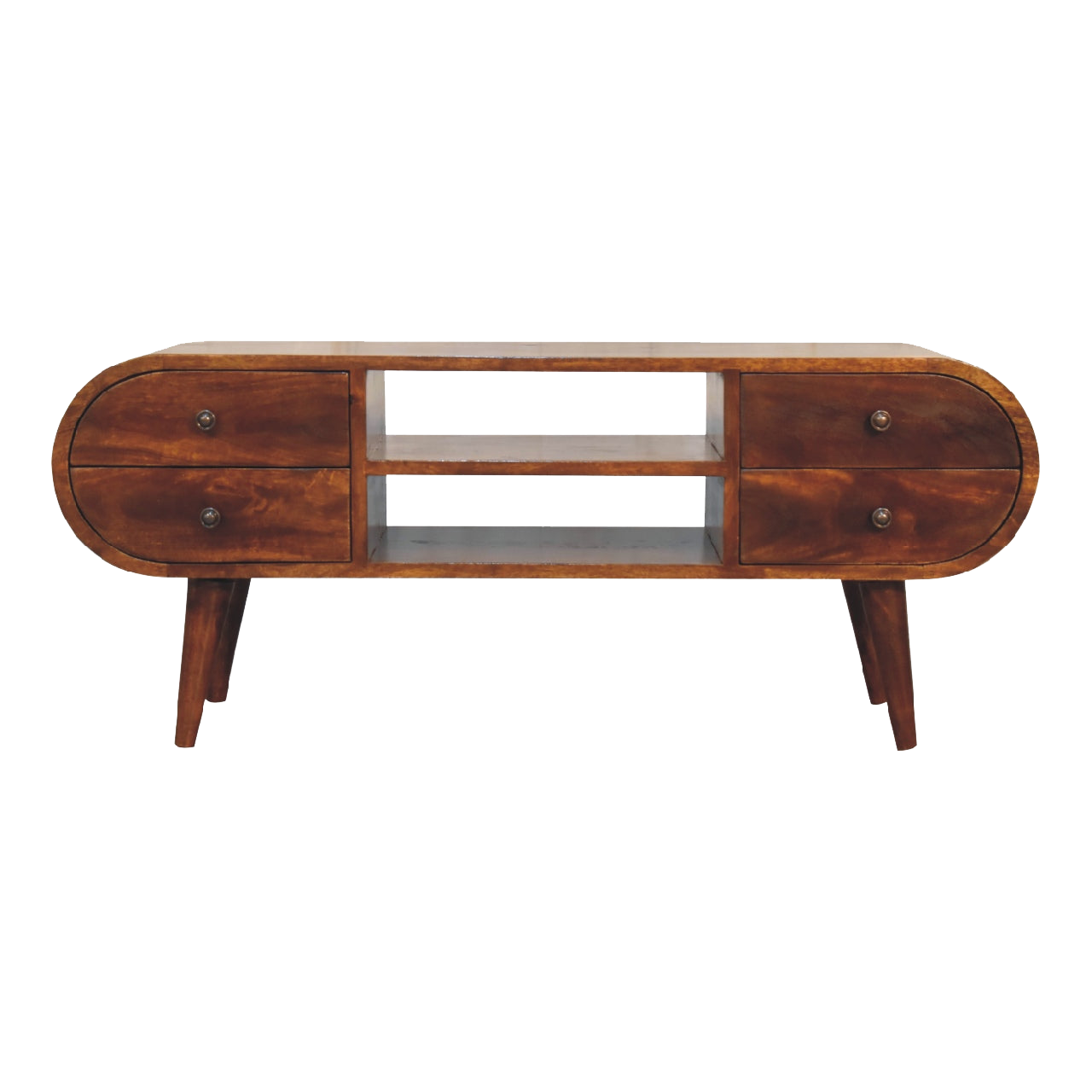 Chestnut Circular Media Unit
