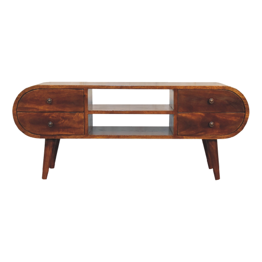Chestnut Circular Media Unit