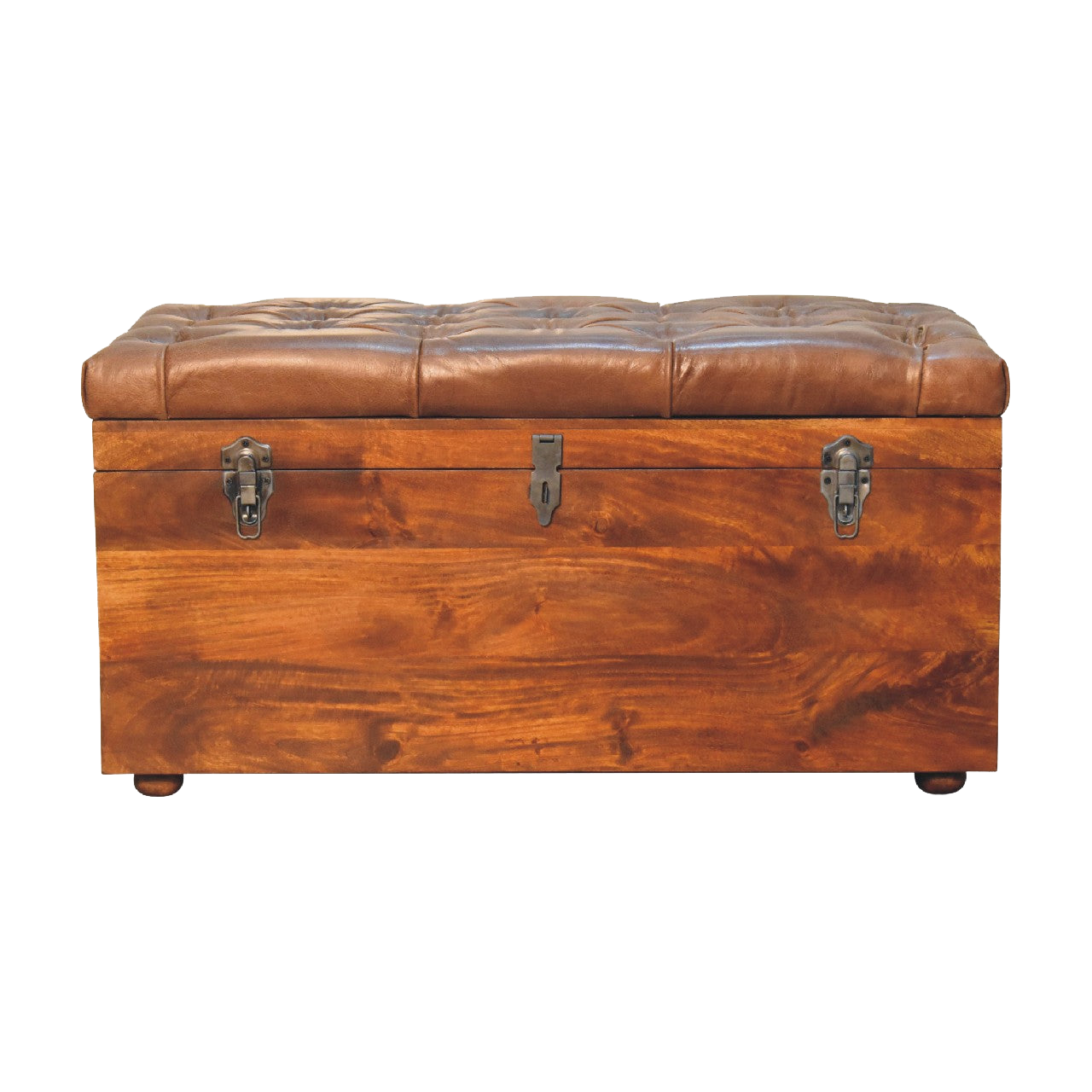 Buffalo Hide Chestnut Storage Trunk