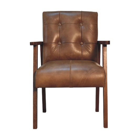 Brown Buffalo Leather Chair