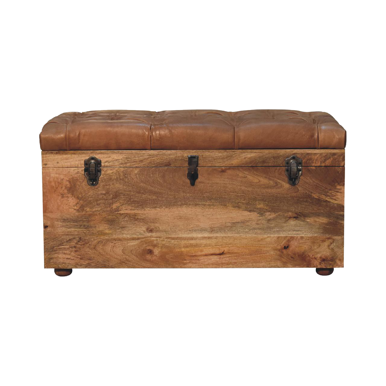 Buffalo Hide Oak-ish Storage Trunk