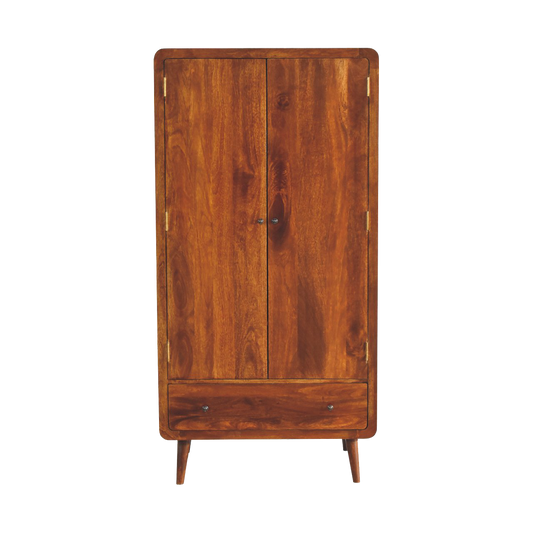 Curved Chestnut Wardrobe
