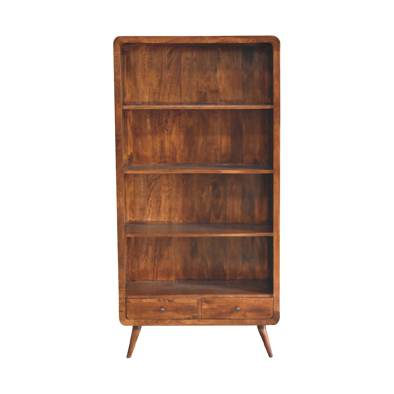 Curved Chestnut Bookcase