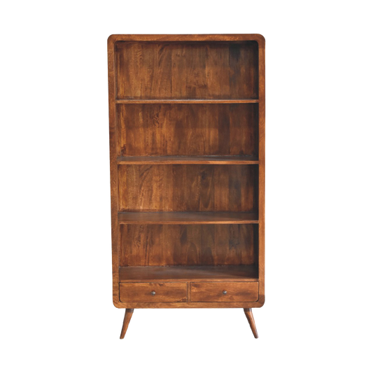 Curved Chestnut Bookcase