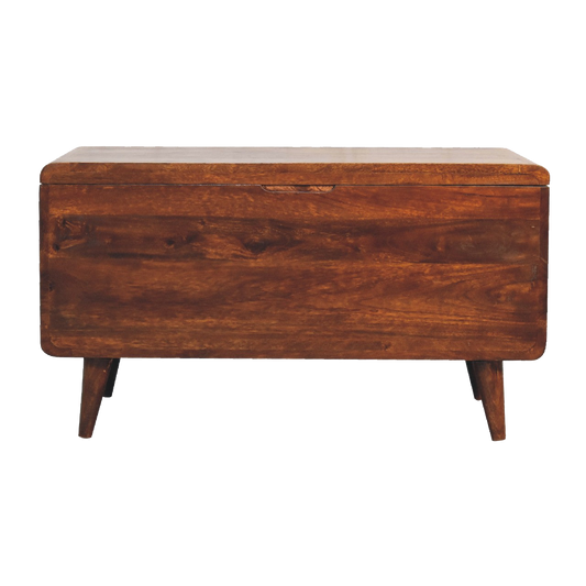 Curved Chestnut Blanket Box