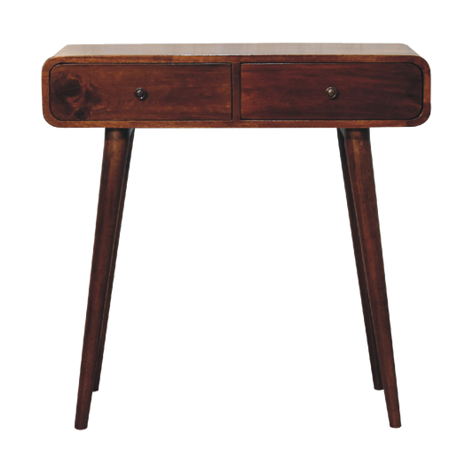 Chestnut Curved Hallway Table