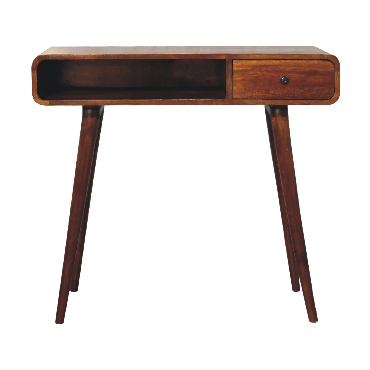 Curved Chestnut Writing Desk