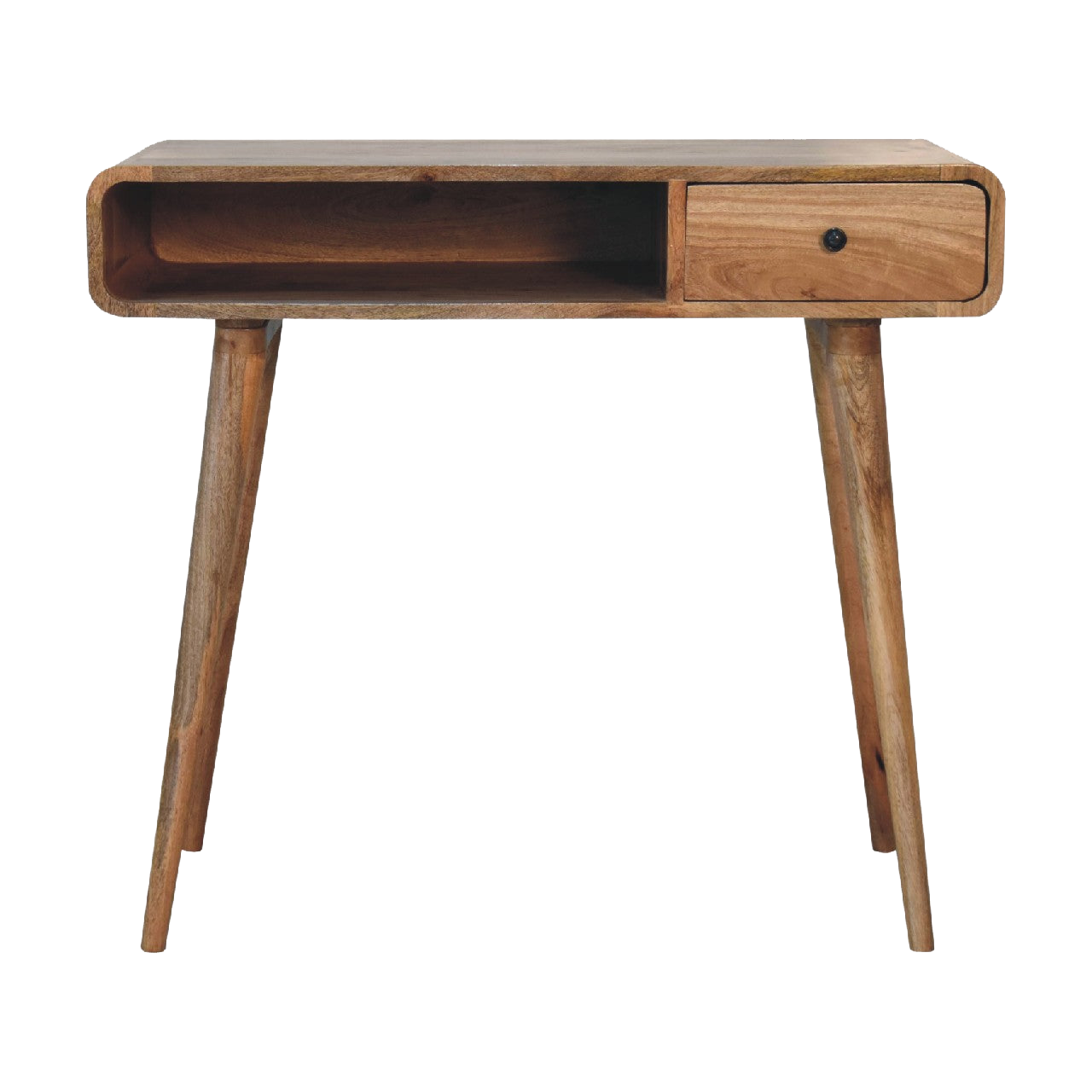Curved Oak-ish Writing Desk