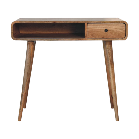 Curved Oak-ish Writing Desk