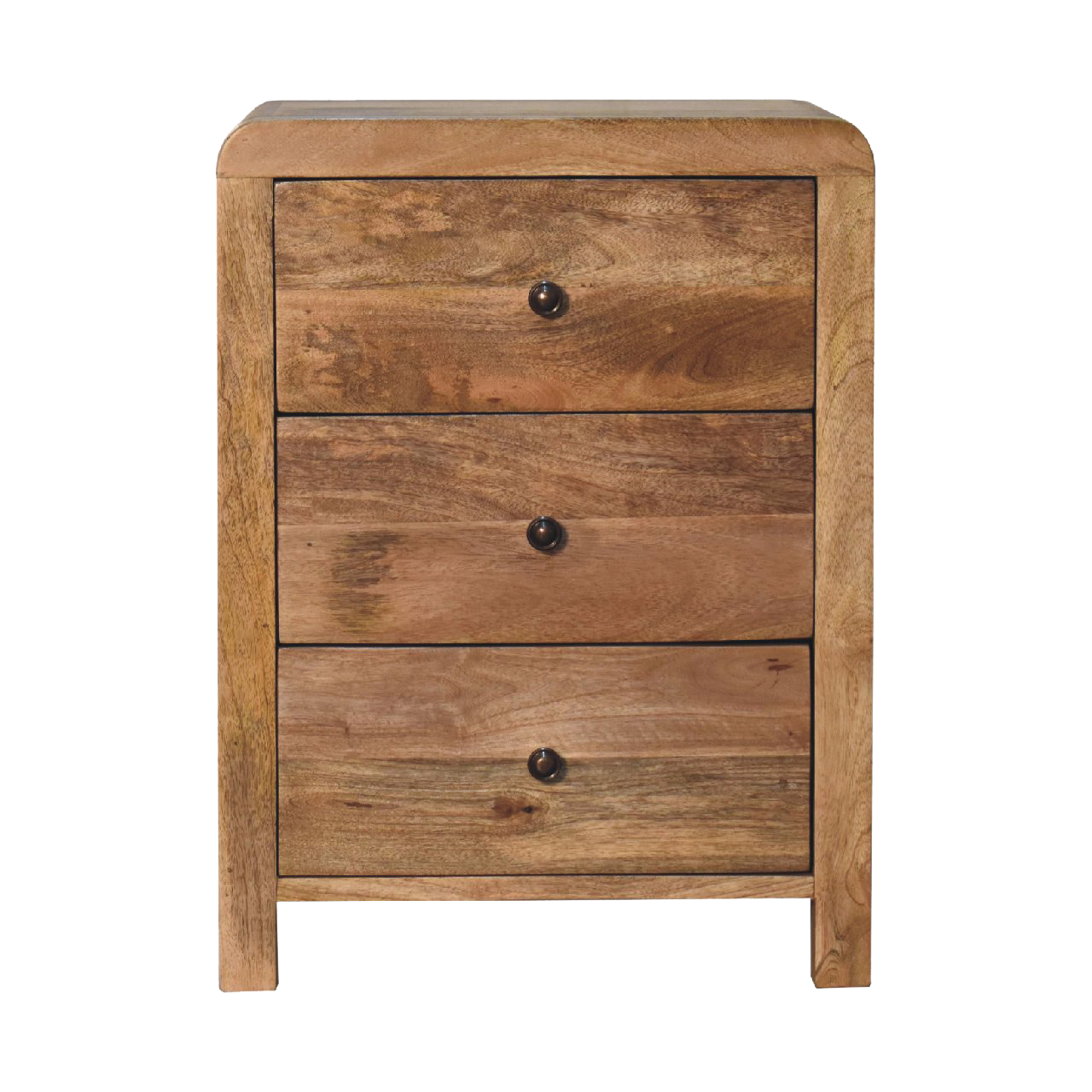 Aspen Oak-ish 3 Drawer Bedside