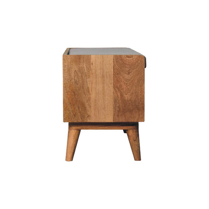 Oak-Style Nordic Storage Bench With Mud Linen