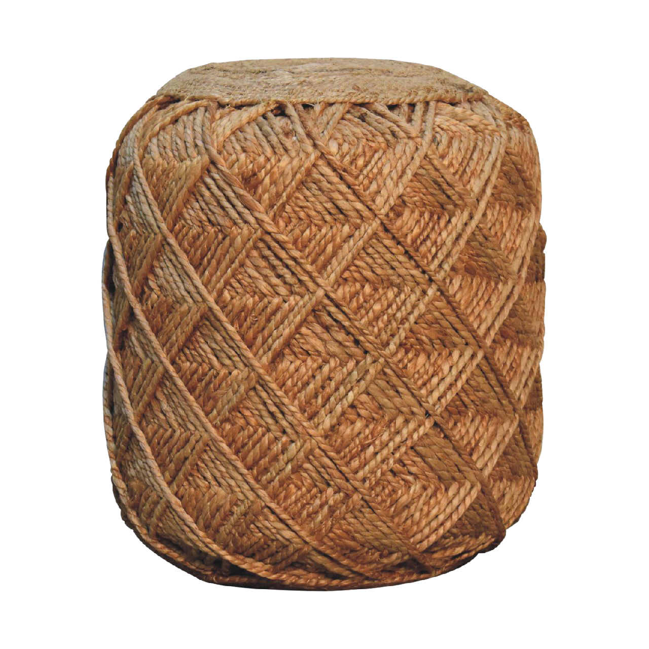 Jute Fiber Footstool Large Pattern