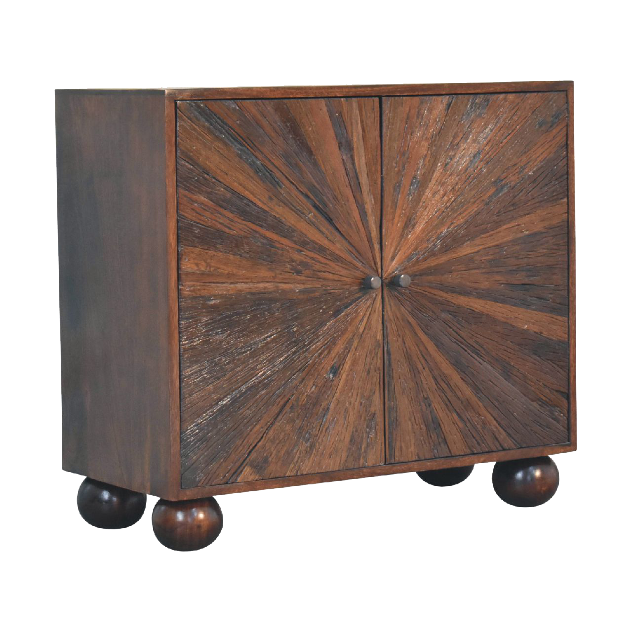 Sunrise Ball Walnut Cabinet