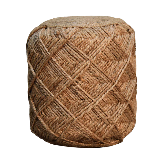 Jute Fiber Footstool Small Pattern