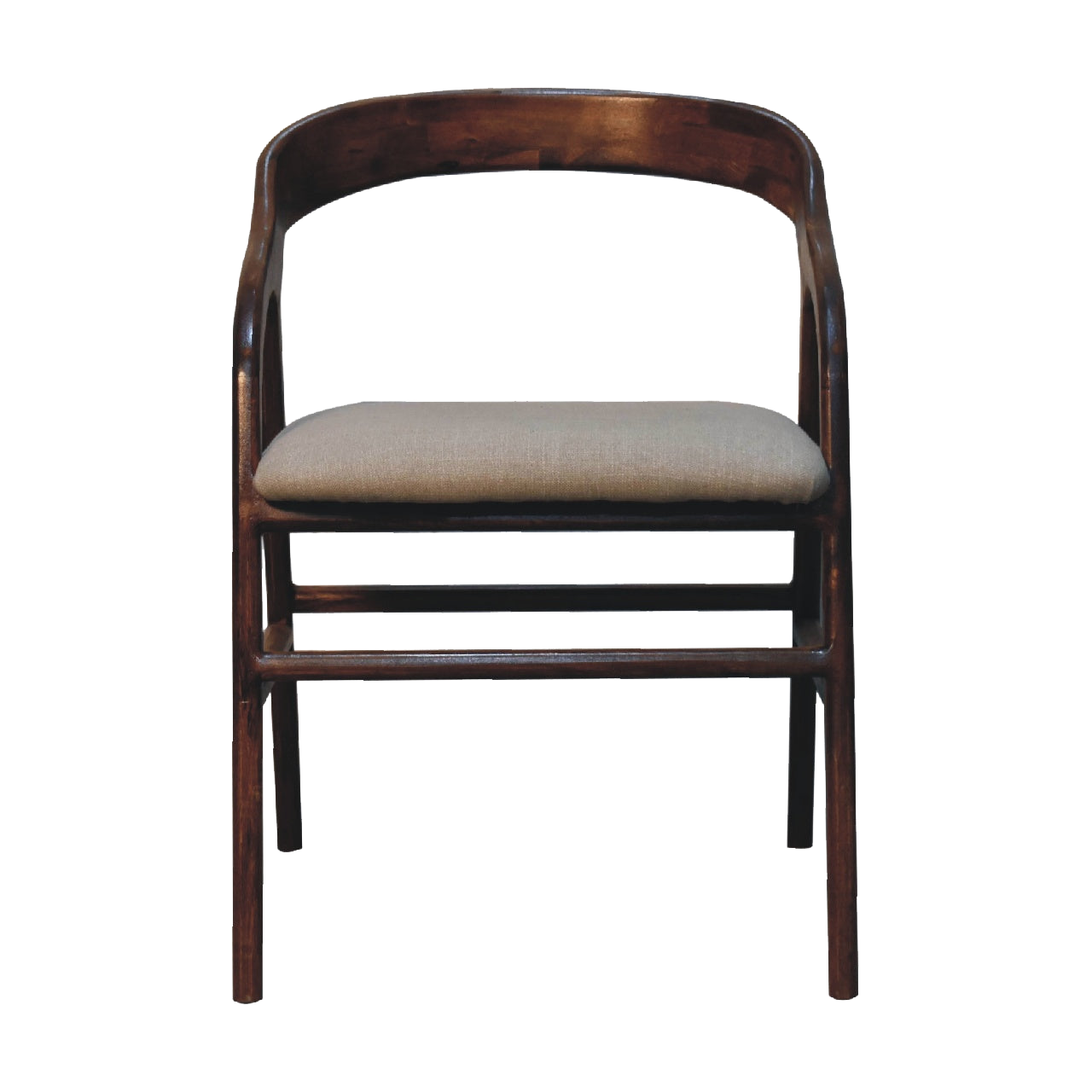 Chestnut Linen Deco Chair