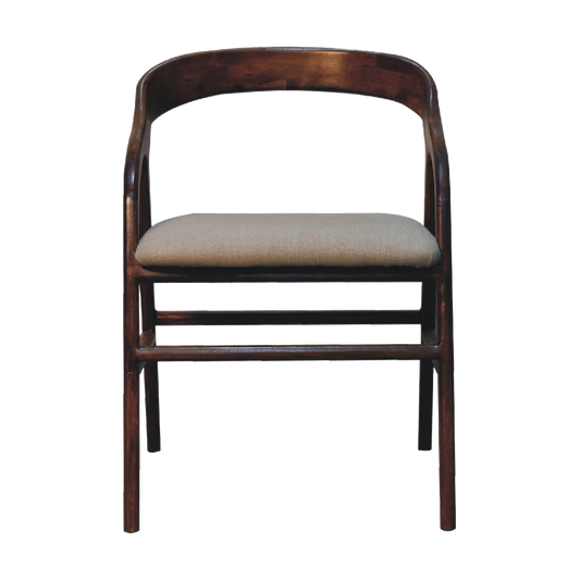 Chestnut Linen Deco Chair