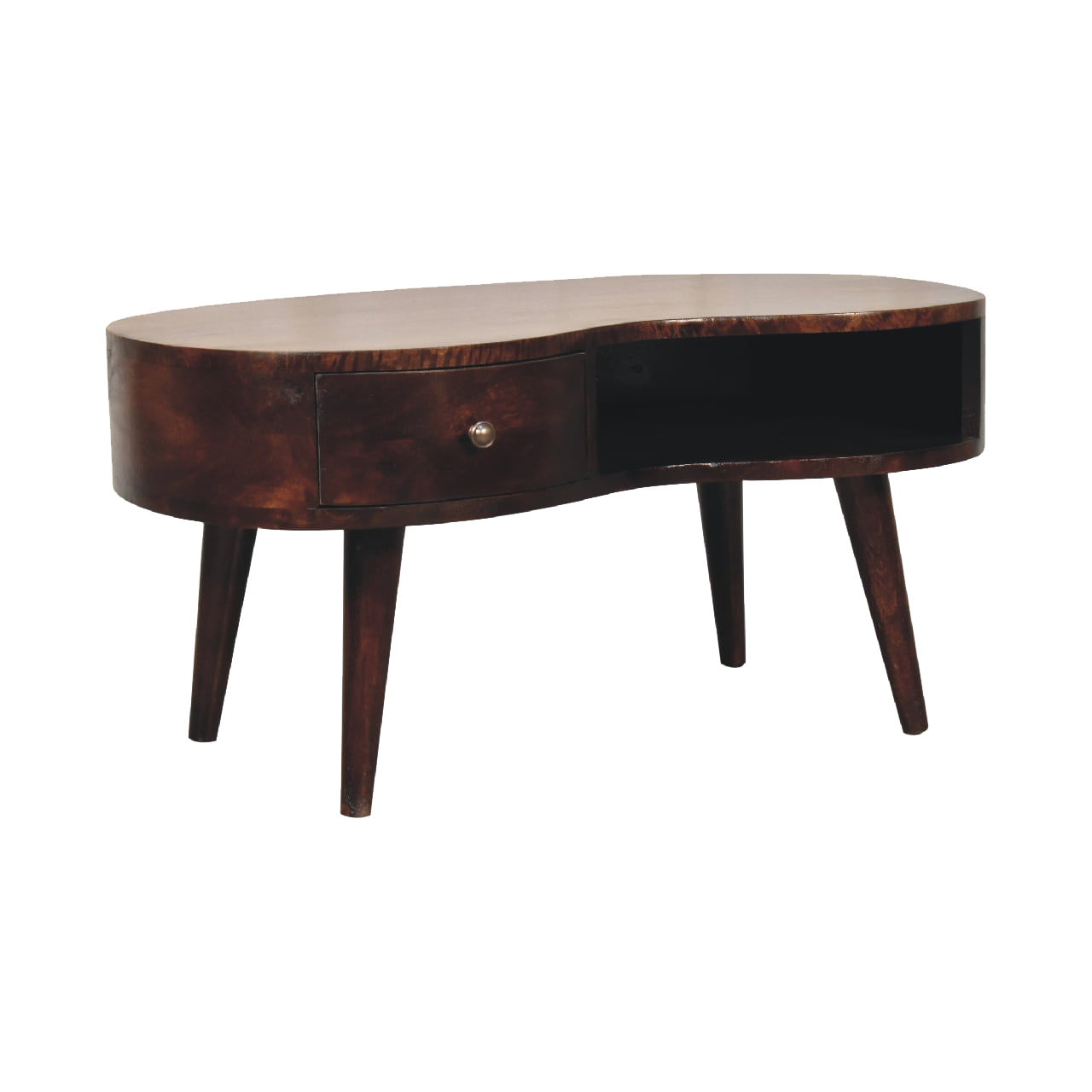 Light Walnut Wave Coffee Table