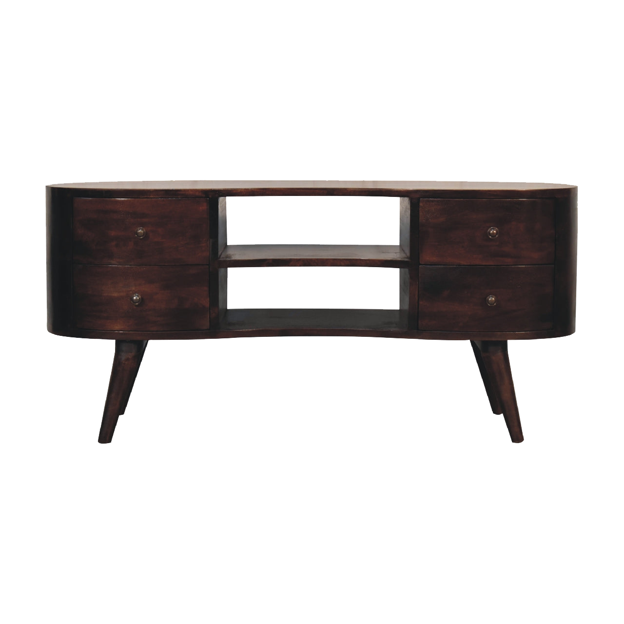 Light Walnut Wave Entertainment Unit