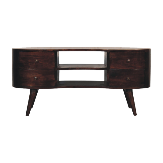 Light Walnut Wave Entertainment Unit