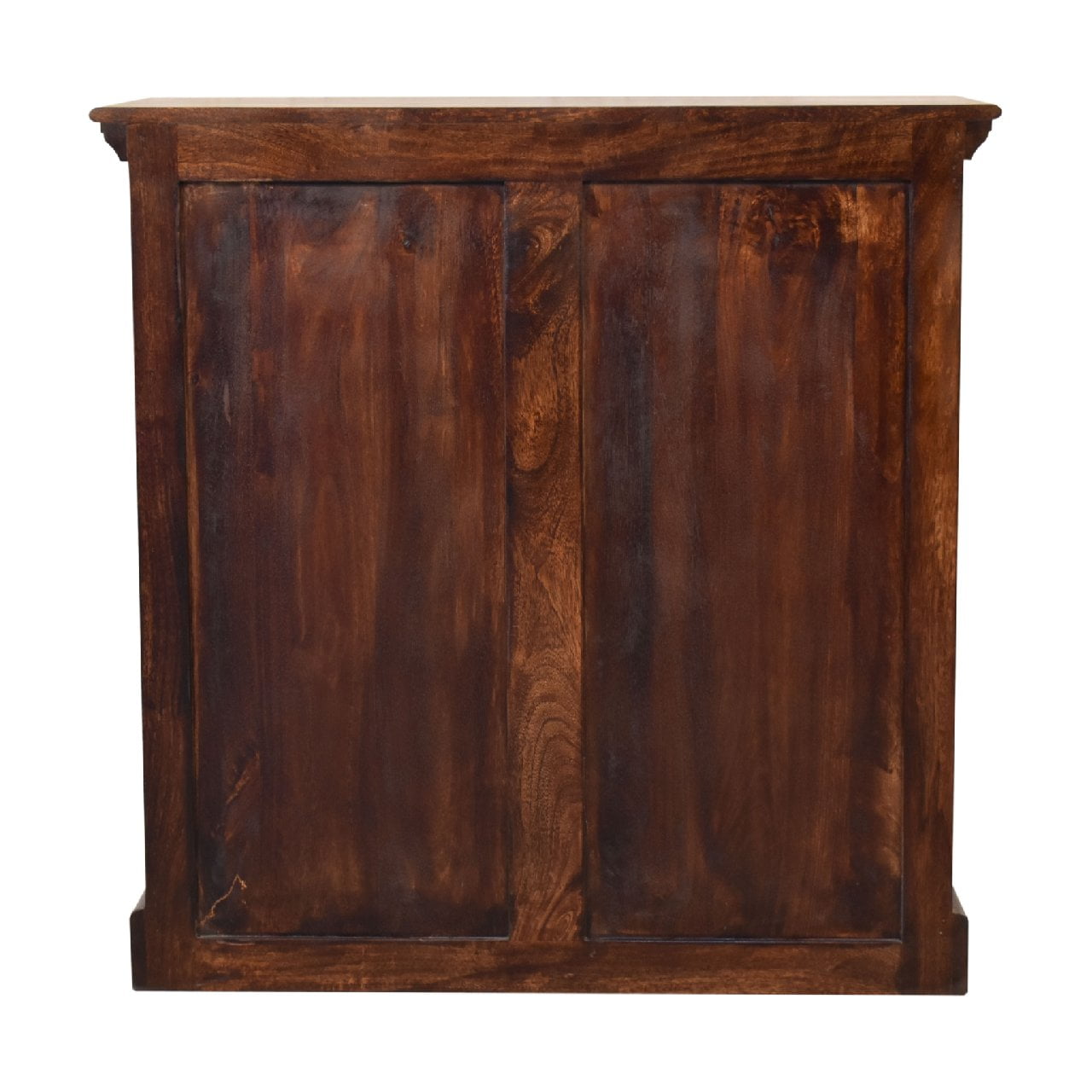 Light Walnut Cabinet with Glazed Doors