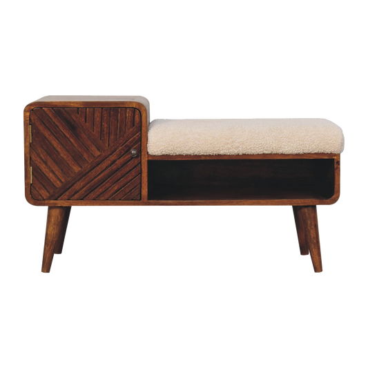 Boucle Carved Chestnut Telephone Table