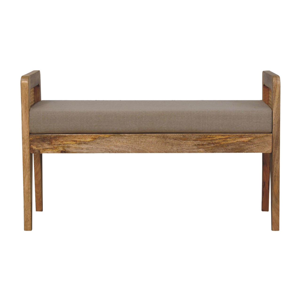 Mud Linen Rattan Bench
