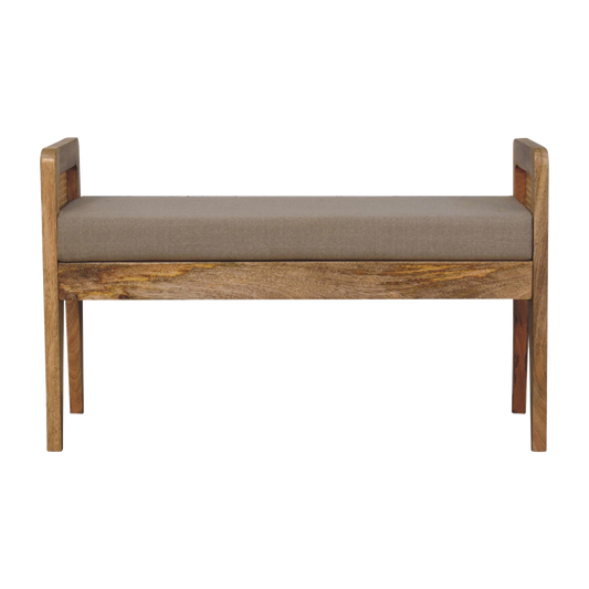 Mud Linen Rattan Bench