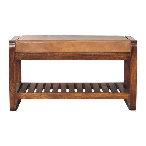 Buffalo Slatted Hallway Bench