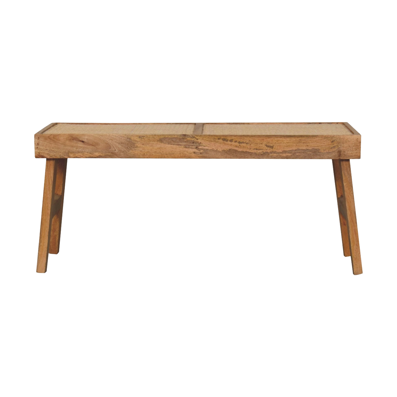 Open Rattan Bench