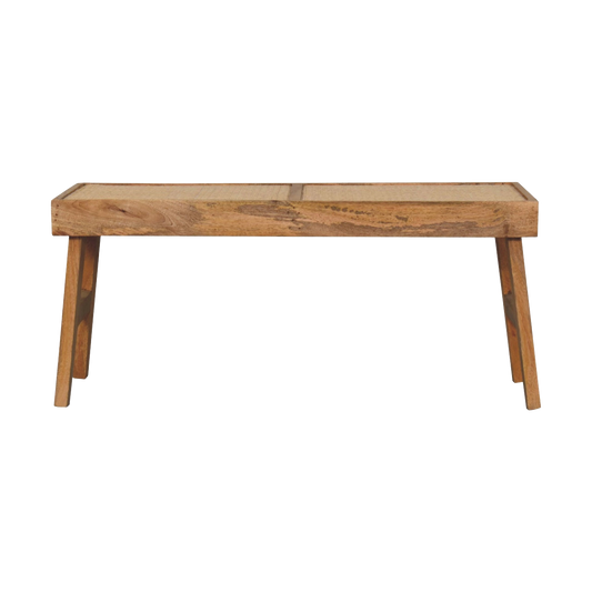 Open Rattan Bench