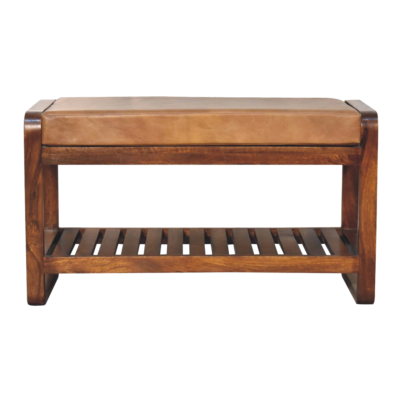 Small Buffalo Slatted Hallway Bench