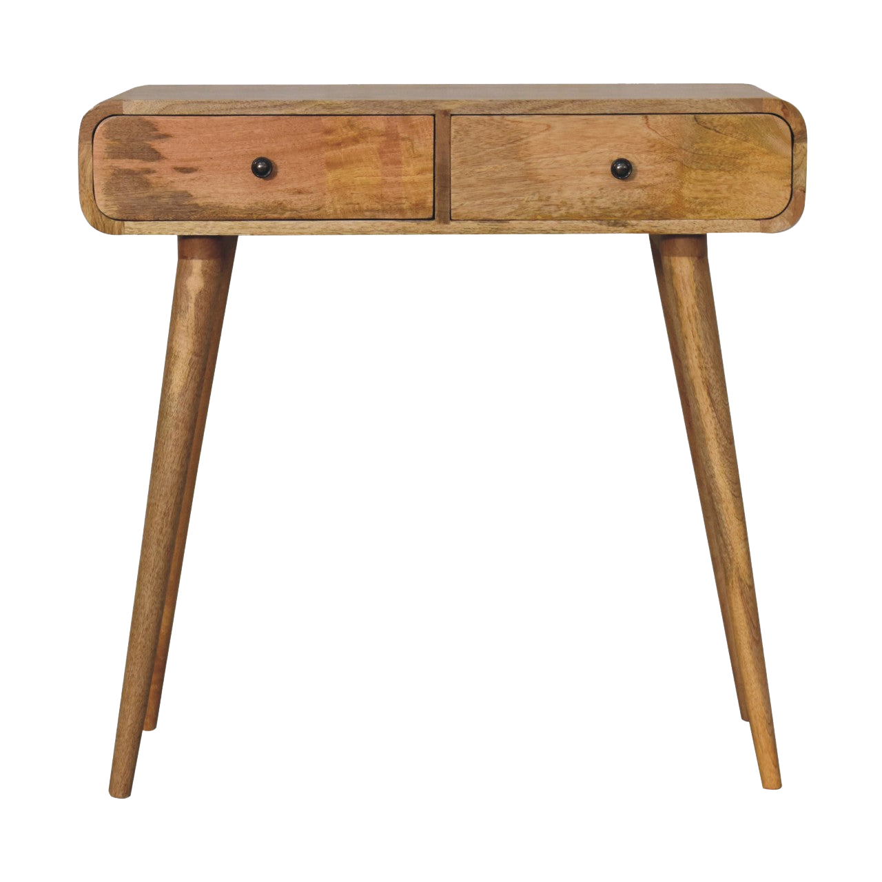 Oak-ish Curved Hallway Table