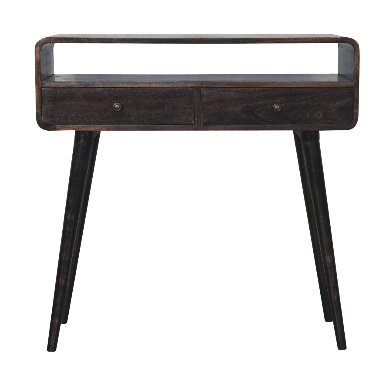 Curved Oak-ish Console Table